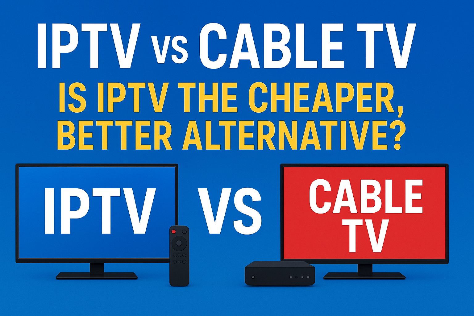 "Comparison between IPTV and Cable TV highlighting cost, flexibility, and viewing experience"